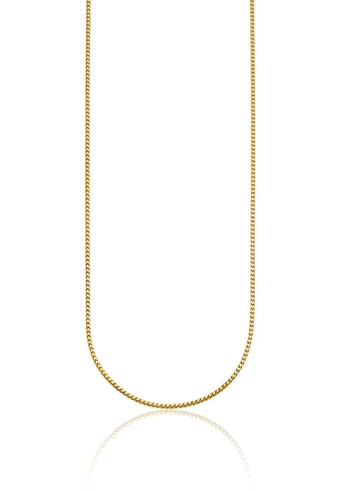 18K Yellow Gold Solid Franco Chain