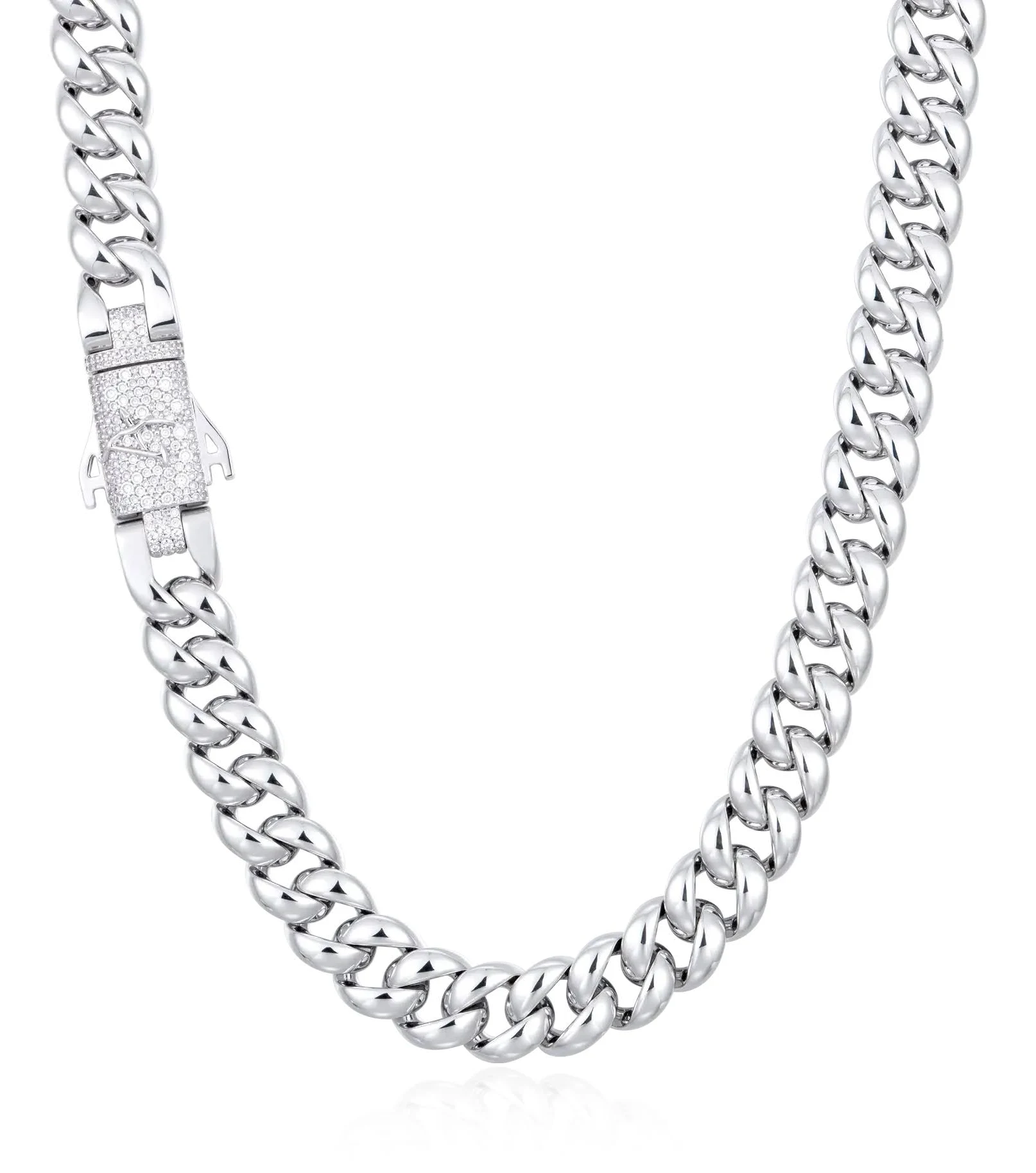 12mm Solid Miami Cuban Link Chain