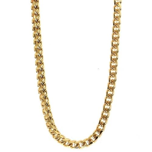 14K Yellow Gold Solid Franco Chain 2mm